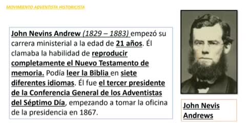 John Nevis Andrews En La Hora Del Pionero Adventista