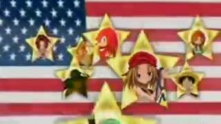 The stars of 4kids sing the national anthem