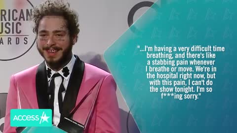 Post Malone Hospitalized For 'Stabbing Pain,' Postpones Concert