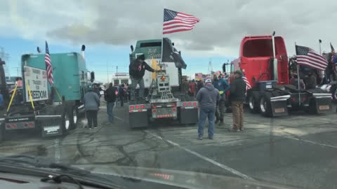 Freedom Convoy USA - Adelanto, CA - Less than an hour till the start
