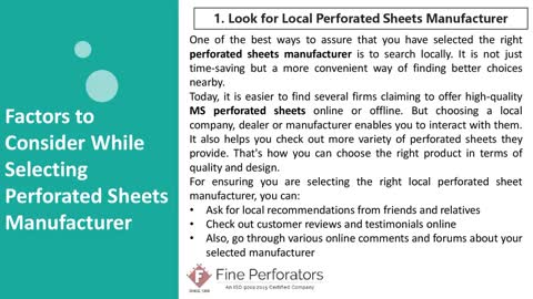 Factors to Consider While Selecting Perforated Sheets Manufacturer