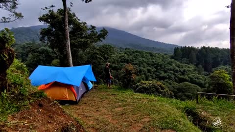 Heavy rain and strong winds all night while camping | Shidafu Sukabumi - ASMR