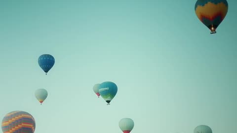 Outdoor aerial photography, enjoy the unique scenery of America's hot air balloon country