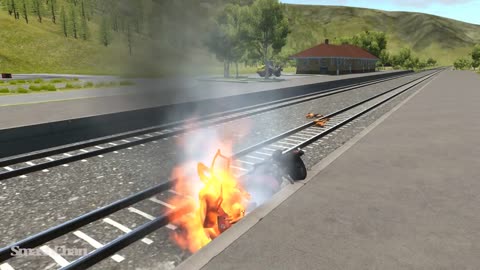 Train Accidents #6 - BeamNG DRIVE SmashChan