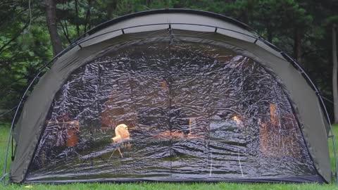 Listen to the sound of rain, decompress and enjoy camping in the rain