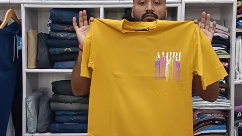 OVersized yellow Amiri tshirt for unisex
