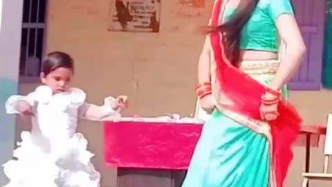 Cute Girl Rajasthani School Dance