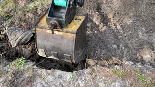 Changing out old culvert pipe