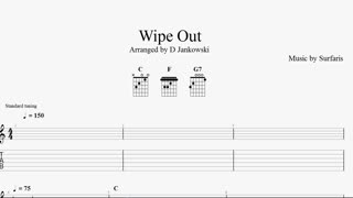 How to play to Wipe Out on the guitar