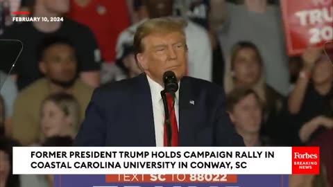 Heckler Interrupts Trump's Speech At South Carolina Rally—Then He Responds