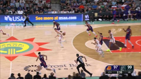 Booker Steals, Drains 3! Suns Take Narrow Lead Late (PHX vs. SAS)