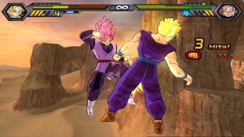 Future Gohan VS SSJ Rosé Goku Black - DBZ Budokai Tenkaichi 4