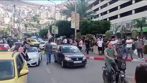 Palestinians in the West Bank celebrating brutal massacre and kidnapping of Israelis in Nablus.