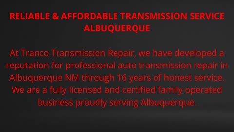 Tranco Transmission Repair : Best Truck Transmission Service in Albuquerque, NM