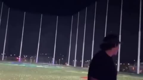 Golf practice at night