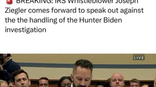 IRS Whistleblower Joseph Ziegler speak out against the handling of the Hunter Biden investigation