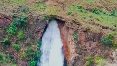 Mountain waterfall 😲 amazing