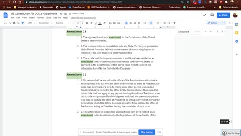 US Constitution Google Docs Lesson