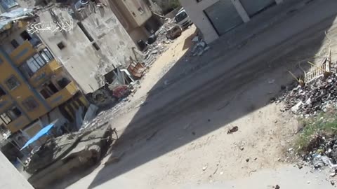 An enemy vehicle was targeted with a “Shawaz” device in the vicinity of Al-Shifa Medical Complex