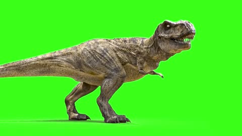 T-Rex Chase Green screen Jurassic world - with sound