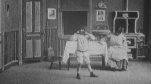 Buster's Revenge On The Tramp (1904 Original Black & White Film)