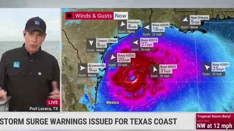 TEXAS Tropical Storm Beryl Threatens Texas Coast