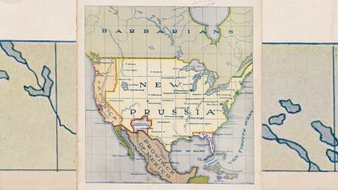 NEW PRUSSIA - Life's 1916 Map of America if Central Powers Win WWI