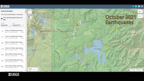 November (2021) Yellowstone Volcano