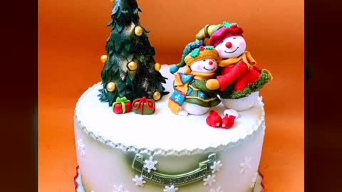 Latest Christmas Cake Collection __ Modern Snowman Cake Decor that will light up your Christmas