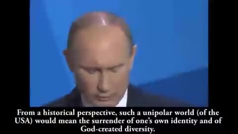 Putin Commenting on the Character of the Liberal World Order in the Atlanticist West.