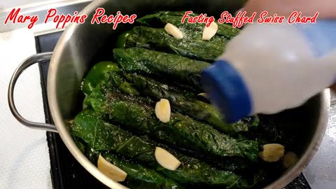 Homs kitchen-How to make Fasting Stuffed Swiss Chard-Vegan recipe-Mary Poppins Recipes
