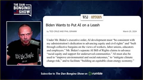 Bongino - Biden Wants To Put a Leash on AI