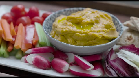 CHICKPEA SWEET POTATO HUMMUS Recipe + Sandwich and Wraps