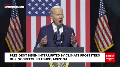 JUST IN- Protesters Interrupt President Biden During His Speech In Arizona