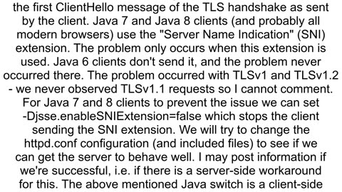 Intermittent SSL handshake error with Apache HTTP Server
