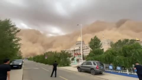 A massive sandstorm originating in Mongolia has swept across numerous