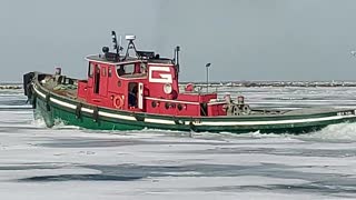 Breaking Ice for ship Cleveland 2/1/22