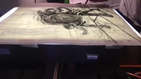 1 Minute time lapse: charcoal art for page 76