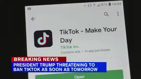 President Trump looking at banned Tiktok in U.S