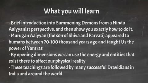 How to Summon Demons course - What you will learn