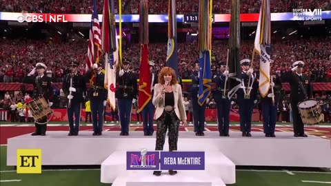 Reba McEntire Belts Out the National Anthem at Super Bowl LVIII