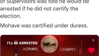 Arizona Council Member "I was threatened to certify or else"!