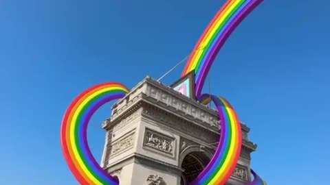 Arc De Trio In Paris France During Pride Month😑😐😑