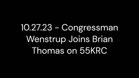 Wenstrup Joins Brian Thomas to Discuss the Election of Speaker Johnson and Other Issues of the Day