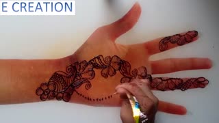 Latest /stylish full hand henna design