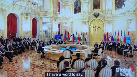 Armenian President interrupts Russian President Vladimir Putin