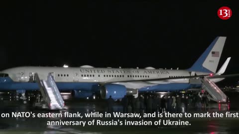 U.S. President Biden arrives in Polish capital Warsaw