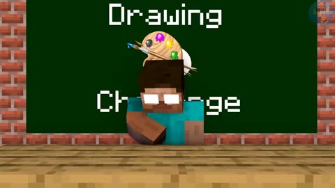 DRAWING CHALLENGE - Funny Minecraft Animation