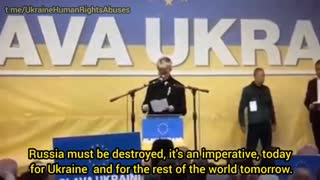 A young man called for the total destruction of Russia