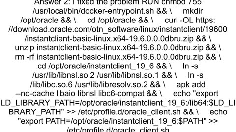 Error loading shared library libresolvso2 No such file or directory needed by liblibclntshso